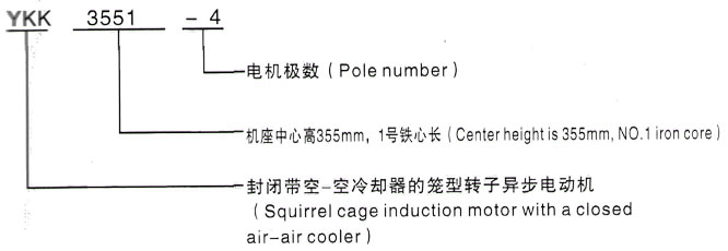 YKK系列(H355-1000)高压宁江三相异步电机西安泰富西玛电机型号说明